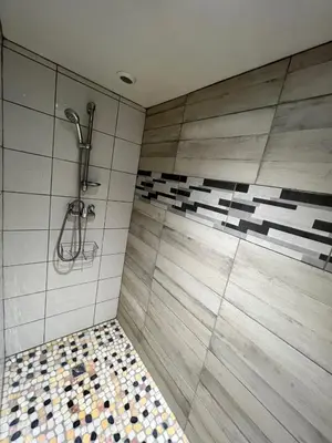 Salle de bains dans l'établissement La Plage