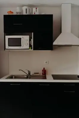 Cuisine ou kitchenette dans l'établissement Le Nid