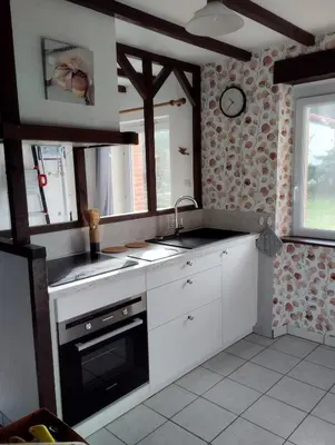 Cuisine ou kitchenette dans l'établissement Gîte Tucolet