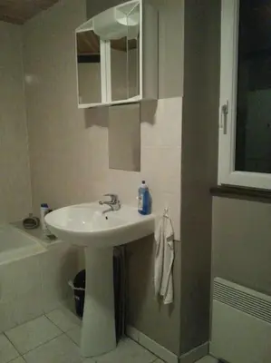 Salle de bains dans l'établissement Gîte Tucolet