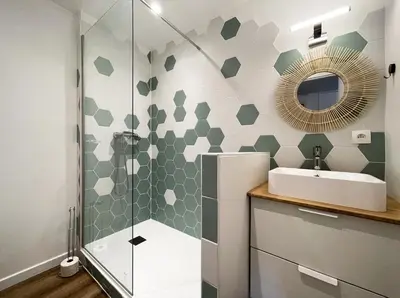 Salle de bains dans l'établissement En bord de mer