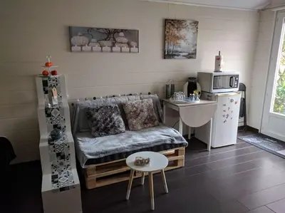 Cuisine ou kitchenette dans l'établissement JOLI STUDIO PRIVE