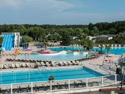 Piscine de l'établissement mobil home tout équipé 3 chambres ou située à proximité