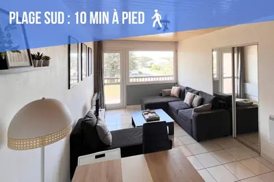 Coin salon dans l'établissement T2 Mimizan plage