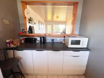 Cuisine ou kitchenette dans l'établissement T2 Mimizan plage