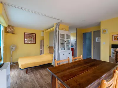 Un ou plusieurs lits dans un hébergement de l'établissement Chalet cosy pour 4 pers à Mimizan, proche plages et pistes cyclables, classé 2 étoiles - FR-1-50-108