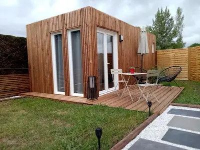 Jardin de l'établissement Le Maluti - Chalet climatisé à Hostens