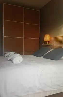 Un ou plusieurs lits dans un hébergement de l'établissement Chambres d'hôtes, meublé tourisme de France étoilé, 5 minutes de l'océan, 2 vélos à disposition