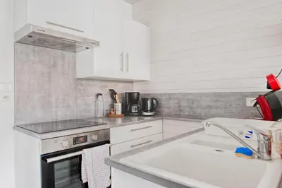 Cuisine ou kitchenette dans l'établissement Appartement cosy au calme
