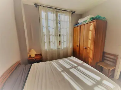 Un ou plusieurs lits dans un hébergement de l'établissement Appartement cosy 4 pers, proche plage et commerces, Capbreton - FR-1-239-887