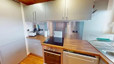 Cuisine ou kitchenette dans l'établissement Atlantique - L'océan Atlantique à porter de main