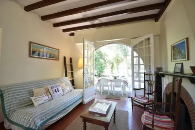 Coin salon dans l'établissement Cante l'Aouset - Hossegor villa en bordure du golf et tout proche des terrains de tennis et du centre ville