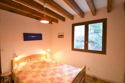 Un ou plusieurs lits dans un hébergement de l'établissement Pley - Seignosse agréable villa landaise dans secteur calme et résidentiel sur vaste jardin clos