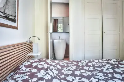 Un ou plusieurs lits dans un hébergement de l'établissement Itsala - Hossegor agréable villa entre canal et océan à 3 minutes à pied de la plage