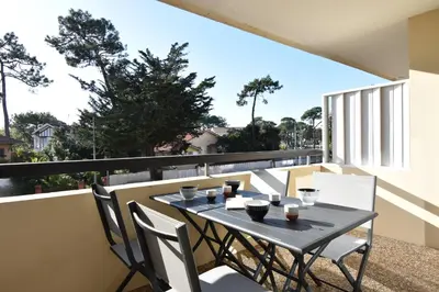 Balcon ou terrasse dans l'établissement Cap Marina - Capbreton proche port de plaisance appartement 4 personnes