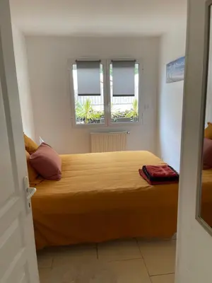 Un ou plusieurs lits dans un hébergement de l'établissement Villa proche Arcachon, Dune, Plages