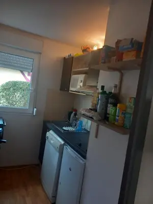 Cuisine ou kitchenette dans l'établissement Villas du lac 159
