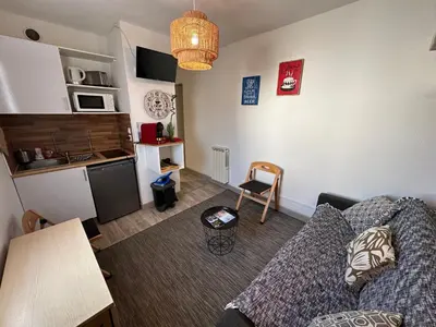Cuisine ou kitchenette dans l'établissement Appartement a 70m de la plage et l estacade de Capbreton