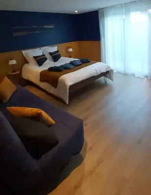 Un ou plusieurs lits dans un hébergement de l'établissement La Maison Tchanquée jusqu'à 12 personnes Jacuzzi privé