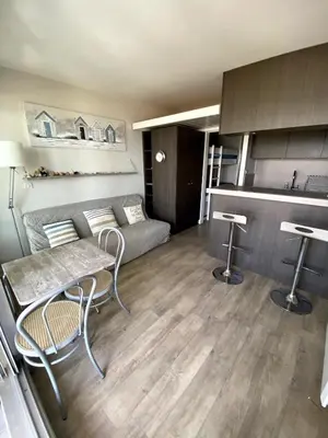Cuisine ou kitchenette dans l'établissement Appartement vue mer Hossegor